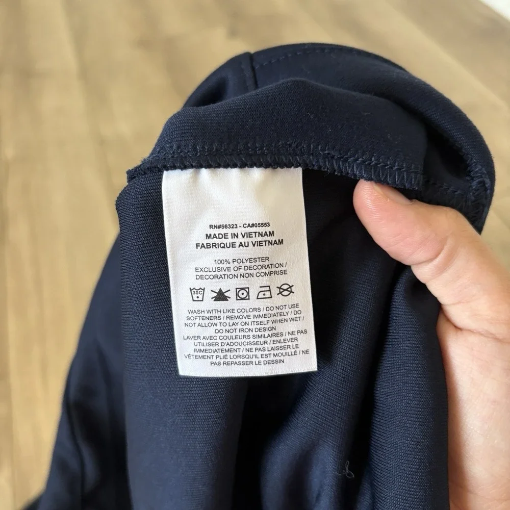 Nike Men's Sz Medium Dri-FIT Spotlight Short Sleeve Hoodie BV3607 Navy Blue